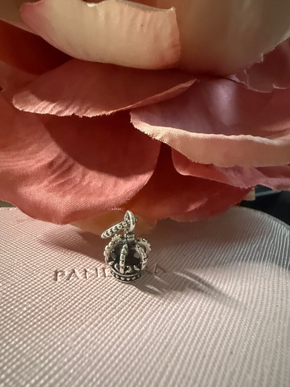Pandora Sterling Silver ALE Noble Splendor Crown Dangle Charm